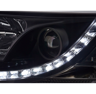 Faros Luz Diurna Vw Bus T5 03-09 Negro