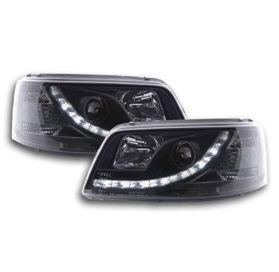 Faros Luz Diurna Vw Bus T5 03-09 Negro