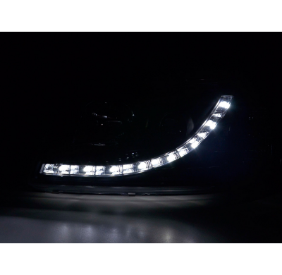 Faros Luz Diurna Vw Bus T5 03-09 Negro