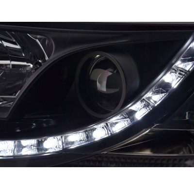 Faros Luz Diurna Vw Bus T5 03-09 Negro