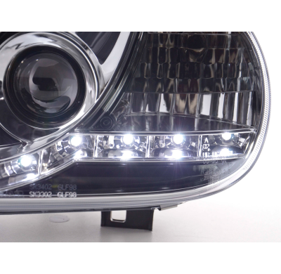Faros Luz Diurna Vw Golf 4 1j 98-03 Cromado