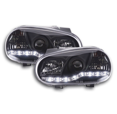 Faros Luz Diurna Vw Golf 4 1j 98-03 Negro