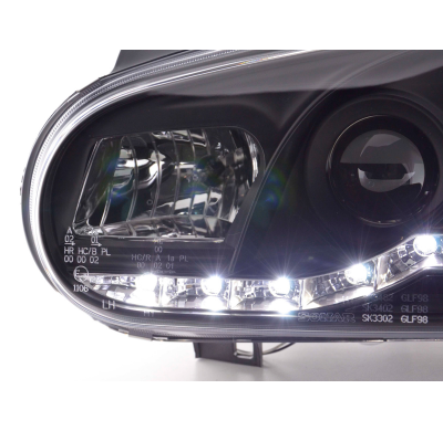 Faros Luz Diurna Vw Golf 4 1j 98-03 Negro