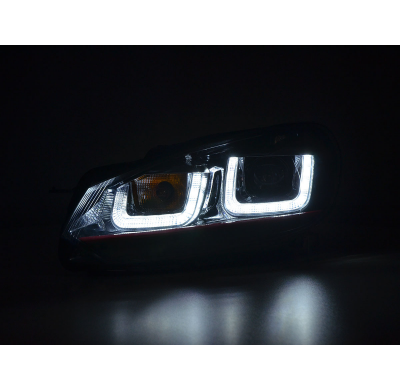 Faros Luz Diurna Vw Golf 6 08-12 Negro Gti-Look