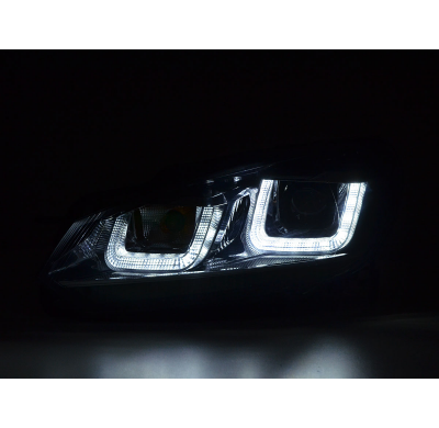 Faros Luz Diurna Led Daytime Running Light Vw Golf 6 08-12 Negro