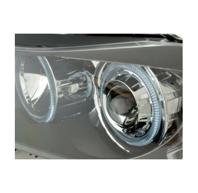 Faros Angel Eyes Bmw 3er Sedan/Touring Typ E90/E91 Bj. 05-08 Negro