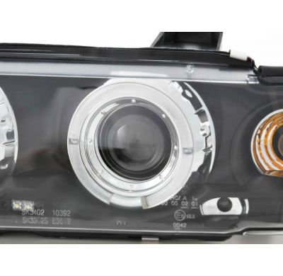 Faros Angel Eyes Bmw 3er E36 Coupe 92-98 Negro