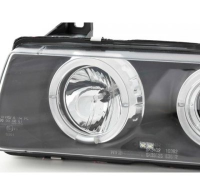 Faros Angel Eyes Bmw 3er E36 Coupe 92-98 Negro
