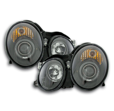 Faros Angel Eyes Mercedes Clk W208 98-02 Negro