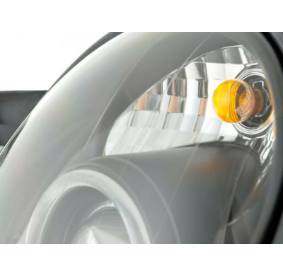 Faros Angel Eyes Mercedes Clk W208 98-02 Negro