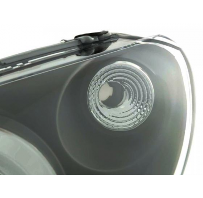 Faros Angel Eyes Peugeot 206 S16 99- 02-05 Negro