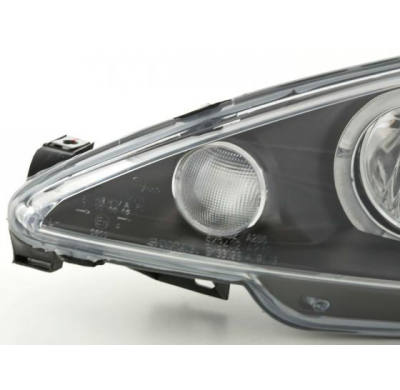 Faros Angel Eyes Peugeot 206 S16 99- 02-05 Negro