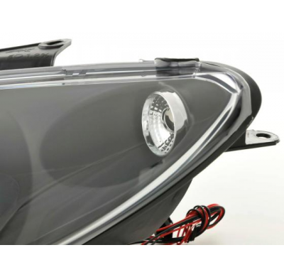Faros Angel Eyes Peugeot 206 S16 99- 02-05 Negro
