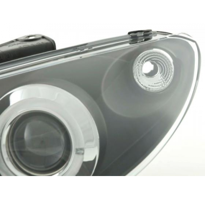 Faros Angel Eyes Peugeot 206 98-03 Negro
