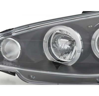 Faros Angel Eyes Peugeot 206 98-03 Negro