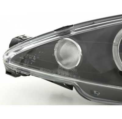 Faros Angel Eyes Peugeot 206 98-03 Negro