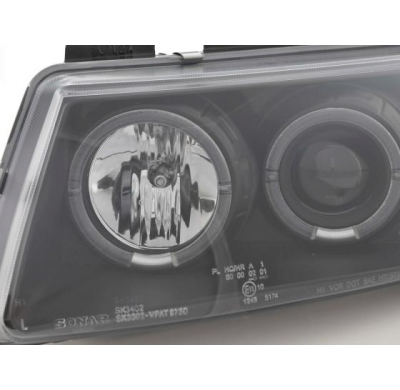 Faros Angel Eyes Vw Passat 3b 97-00 Negro