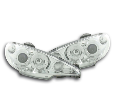 Faros Angel Eyes Peugeot 206 98-03 Cromado