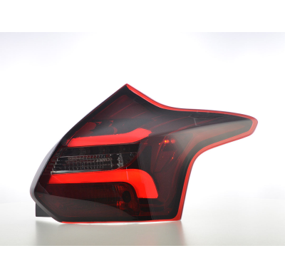 Pilotos Led Ford Focus 3 Hutchback 11-14 Rojo/Ahumado Con Intermitentes Dinamicos