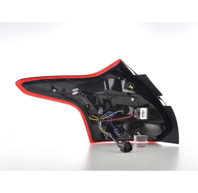 Pilotos Led Ford Focus 3 Hutchback 11-14 Rojo/Ahumado Con Intermitentes Dinamicos
