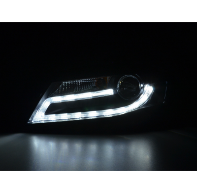Faros Luz Diurna Audi A4 B8 8k 07-11 Negro