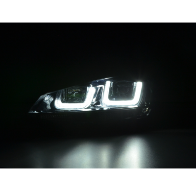 Faros Luz Diurna Vw Golf 7 Ab 2012 Gti-Look Negro/Cromado