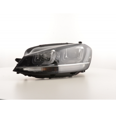 Faros Luz Diurna Vw Golf 7 Ab 2012 Gti-Look Negro/Cromado