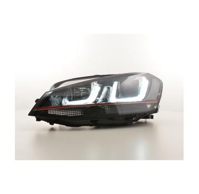 Faros Luz Diurna Homologacion R87 Vw Golf 7 Bj. Ab 2012 Negro/Rojo