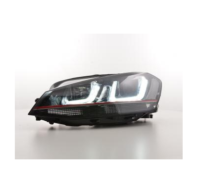 Faros Luz Diurna Homologacion R87 Vw Golf 7 Bj. Ab 2012 Negro/Rojo