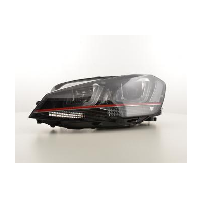 Faros Luz Diurna Homologacion R87 Vw Golf 7 Bj. Ab 2012 Negro/Rojo
