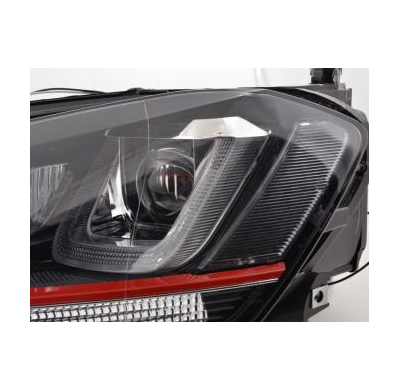 Faros Luz Diurna Homologacion R87 Vw Golf 7 Bj. Ab 2012 Negro/Rojo