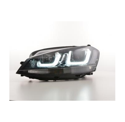 Faros Luz Diurna Homologacion R87 Vw Golf 7 Bj. Ab 2012 Negro/Negro