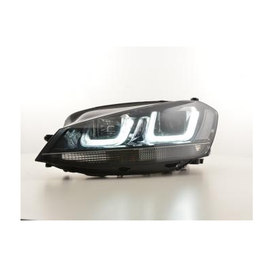 Faros Luz Diurna Homologacion R87 Vw Golf 7 Bj. Ab 2012 Negro/Negro