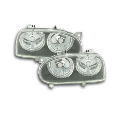 Faros Powerlook Para Vw Golf 3 (Tipo 1hxo, 1 Exo)  91-97  Negro Fk Automotive
