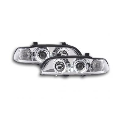 Faros Delanteros Set Angel Eyes Bmw Serie 5 Modelo E39  95-00 Cromado Fk Automotive