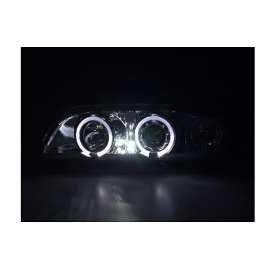 Faros Delanteros Set Angel Eyes Bmw Serie 5 Modelo E39  95-00 Cromado Fk Automotive