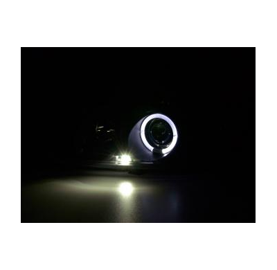 Faros Delanteros Set Angel Eyes Peugeot 306  97-00 Negro Fk Automotive