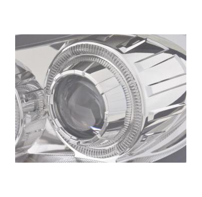 Faros Delanteros Angel Eyes Set  Renault Clio Modelo R  05- Negro Fk Automotive