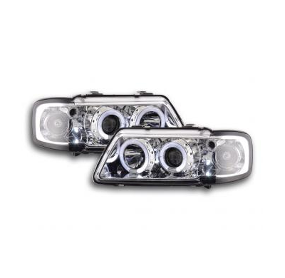 Faros Delanteros Set Angel Eyes Audi A3 Modelo 8l  96-00 Cromado Fk Automotive