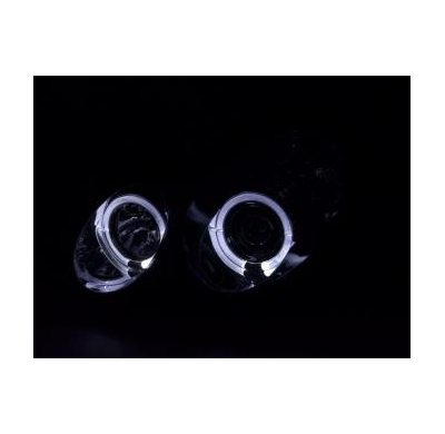 Faros Delanteros Set Angel Eyes Mercedes Clase C Modelo W203  00-07 Cromado Fk Automotive