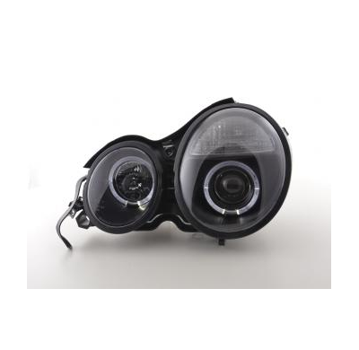 Faros Delanteros Set Angel Eyes Mercedes Clase E Modelo W210  95-98 Negro Fk Automotive
