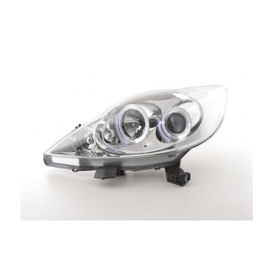 Faros Delanteros Set Angel Eyes Peugeot 107  05- Cromado Fk Automotive