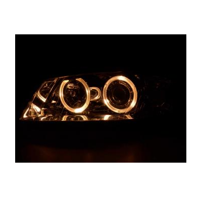 Faros Delanteros Angel Eyes Set  Audi A3 Modelo 8p  03-07 Cromado Fk Automotive