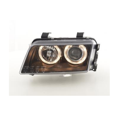 Faros Delanteros Angel Eyes Set  Audi A4 Modelo B5  95-99 Negro Fk Automotive
