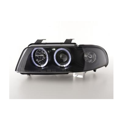 Faros Delanteros Set Angel Eyes Audi A4 Modelo B5  99-01 Negro Fk Automotive