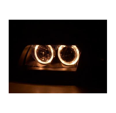 Faros Delanteros Angel Eyes Set  Audi A4 Modelo B5  95-99 Negro Fk Automotive