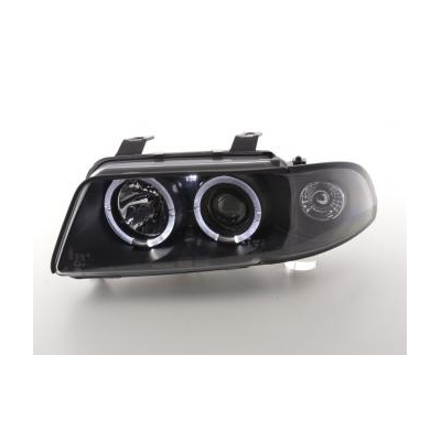 Faros Delanteros Set Angel Eyes Audi A4 Modelo B5  95-99 Negro Fk Automotive