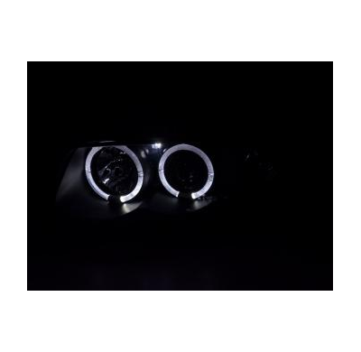 Faros Delanteros Set Angel Eyes Audi A4 Modelo B5  95-99 Negro Fk Automotive