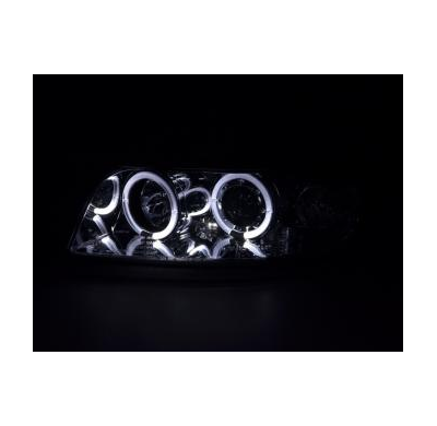 Faros Delanteros Set Angel Eyes Audi A4 Modelo 8e  01-04 Cromado Fk Automotive
