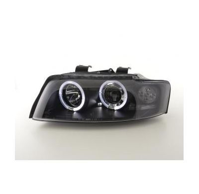Faros Delanteros Set Angel Eyes Audi A4 Modelo 8e  01-04 Negro Fk Automotive